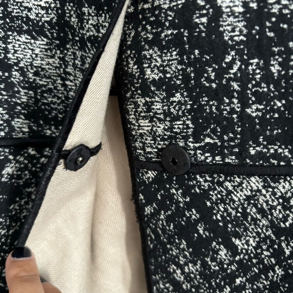 Lafayette 148 New York Women's Size 6 Black Printed Blazer Jacket - Picture 4 of 6